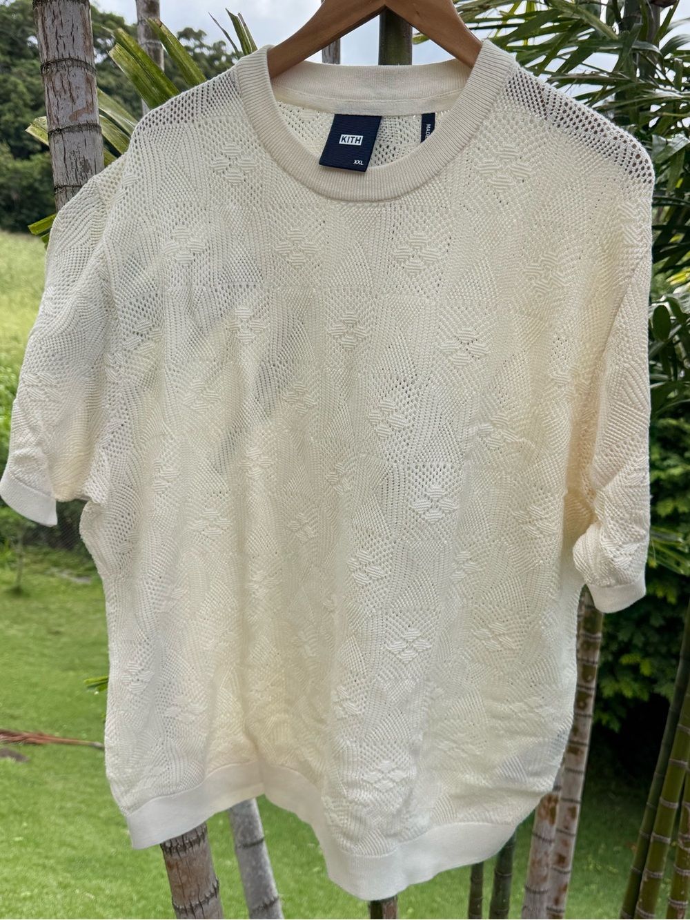 Kith Off-White Textured Knit Short Sleeve Shirt